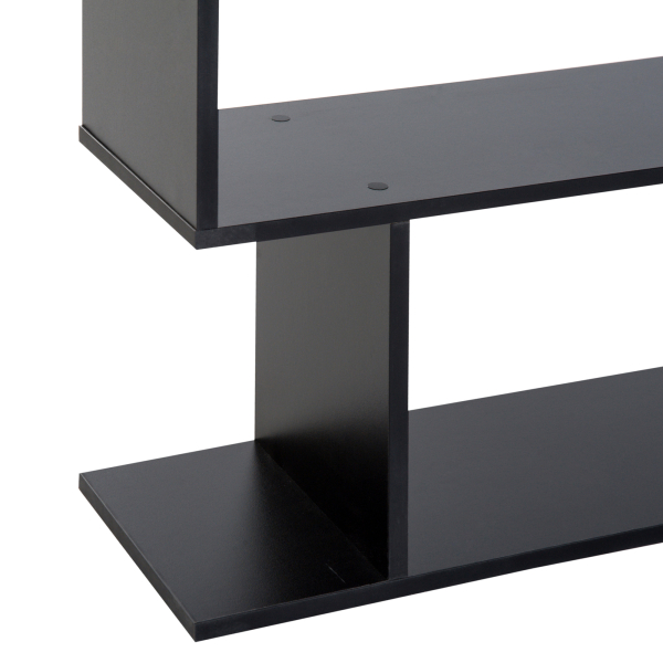 HOMCOM Estante Alto Livraría de 6 Estantes  para Sala de Jantar Desenho Moderno 80x23x192cm Preto - Image 9