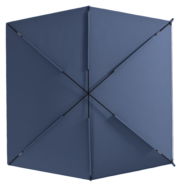 Outsunny Toldo para Carro Abrigo para Campismo com Altura Ajustável e Bolsa de Transporte Impermeável Anti-UV 290x278x230-260 cm Azul Marrinho - Image 9