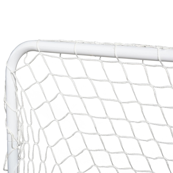 HOMCOM Conjunto de 2 balizas de futebol com rede e bola para crianças e adultos 78x46x 56cm Branco - Image 7