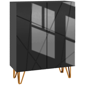 HOMCOM Móvel Sapateira de Entrada Armário Sapateira com Prateleiras Ajustáveis para 15-20 Pares de Sapatos 72x31,5x95 cm Preto