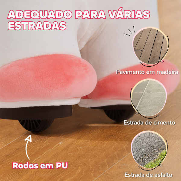 AIYAPLAY Unicórnio Elétrico para Crianças de 18 a 36 Meses Unicórnio Infantil Eétrico com Bateria 6V e Música 69x34x53 cm Branco - Image 7
