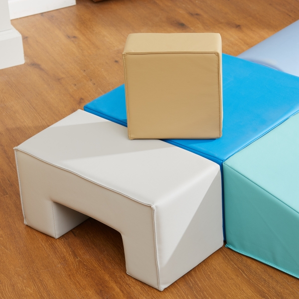 AIYAPLAY Conjunto de 6 Blocos de Espuma para Crianças Blocos de Construção Brinquedo de Aprendizagem para Escalar e Gatear Multicor - Image 9