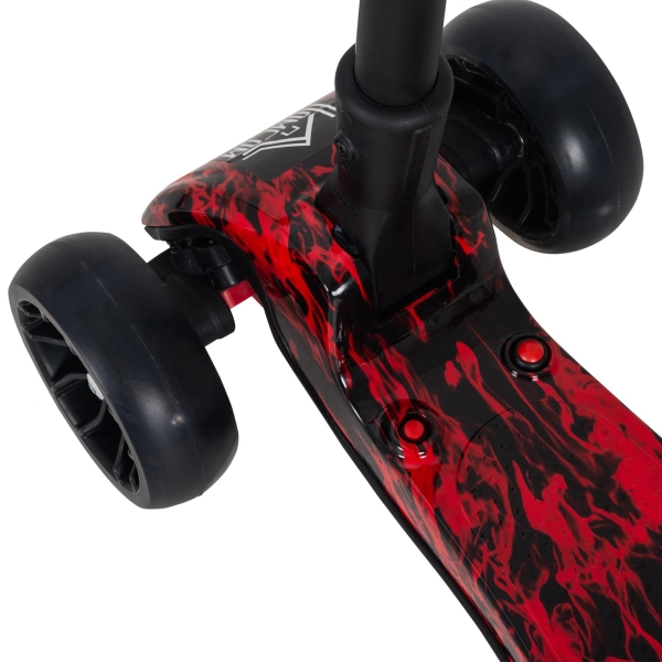HOMCOM trotinete dobrável para crianças acima de 3 anos com altura ajustável em 4 níveis luzes musica e Nevoeiro de água 61x26x63-81 cm Vermelho - Image 8