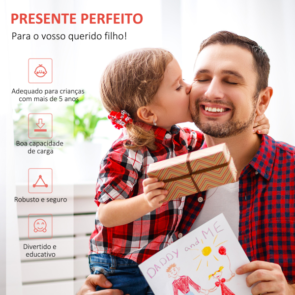 HOMCOM Trotinete para Crianças com Guiador Ajustável em Altura Travão Duplo e Estrutura de Aço 120x58x75-80 cm Preto - Image 6