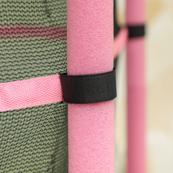 HOMCOM Trampolim para Crianças com Rede de Segurança e Estrutura de Aço para Interiores e Exteriores Carga 50kg Ø140x190 cm Rosa - Image 9