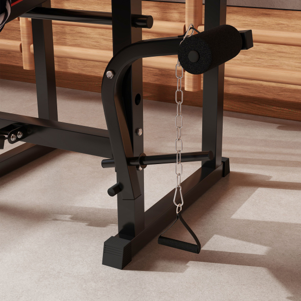 SPORTNOW Banco de Musculação Dobrável Banco Multifunções com Suportes para Barras e Encosto Ajustável para Treino Completo de Corpo Preto - Image 8