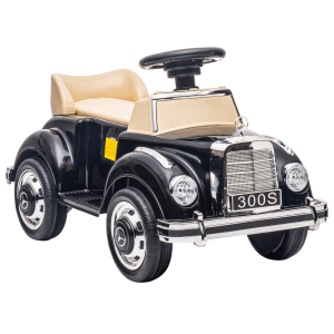 AIYAPLAY Carro Andador com Licença da Mercedes-Benz 300S com Armazenamento Volante Sistema Anti-Tombo  77,5x41,5x45 cm Preto