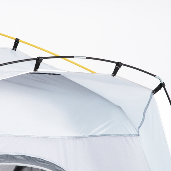 Outsunny Tenda de Campismo para 4 Pessoas Tenda de Campismo Pop UP com 4 Janelas e Bolsa de Transporte 240x240x199 cm Cinza - Image 8