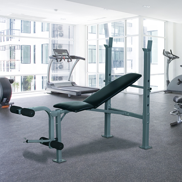 HOMCOM Banco de Musculação máquina de fitness com encosto ajustável 165x68x114cm Preto - Image 2