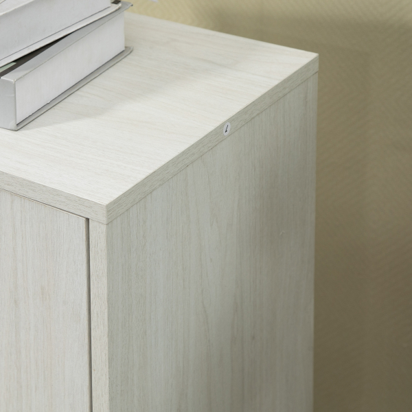 HOMCOM Armário de Sala de Estar Aparador Auxiliar com 4 Gavetas 1 Armário e Prateleira Inferior Móvel de Armazenamento 54x29x83cm Branco - Image 9
