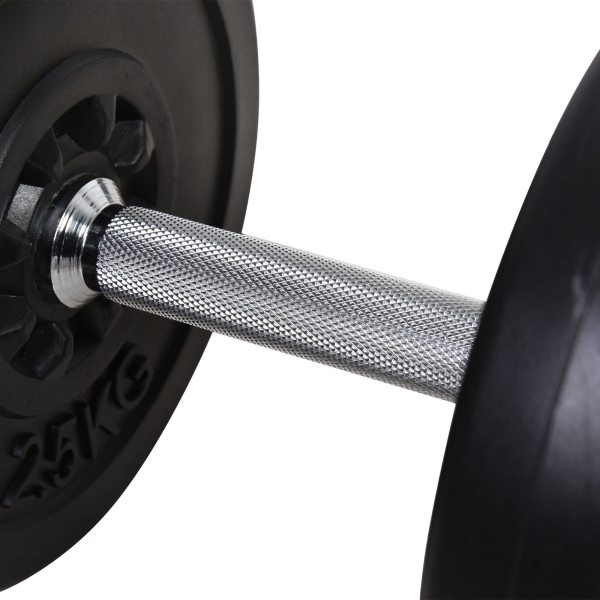 HOMCOM Conjunto de Barras de Pesos com 14 Discos de Pesos Intercambiáveis até 55kg Conjunto de Pesos e Barras Ajustáveis para Culturismo Treinamento Fitness em Casa Academia Preto - Image 8