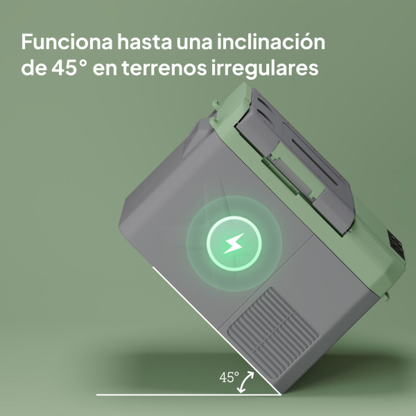 Outsunny Geleira Portátil Elétrica 24,2L -20℃ a +20 ℃ 12V/24V Mini Geleira com Rodas Compressor e Ecrã LED Tátil 60,2x33,4x41,4 cm Cinza e Verde - Image 8