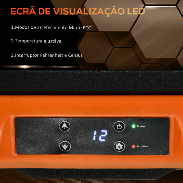 Outsunny Geleira Portátil Elétrica 40L 12V/24V até -20°C Mini Geleira com Ecrã LED Tátil para Campismo Viagens 58,7x36,5x43,8 cm Preto - Image 5