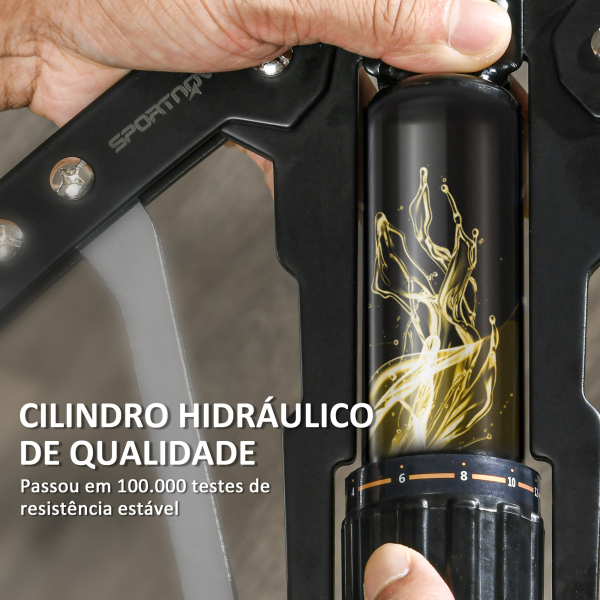 SPORTNOW Extensor de Peito com Resistência Ajustável 10-200 kg para Treino em Casa 43x16x5 cm Preto - Image 7