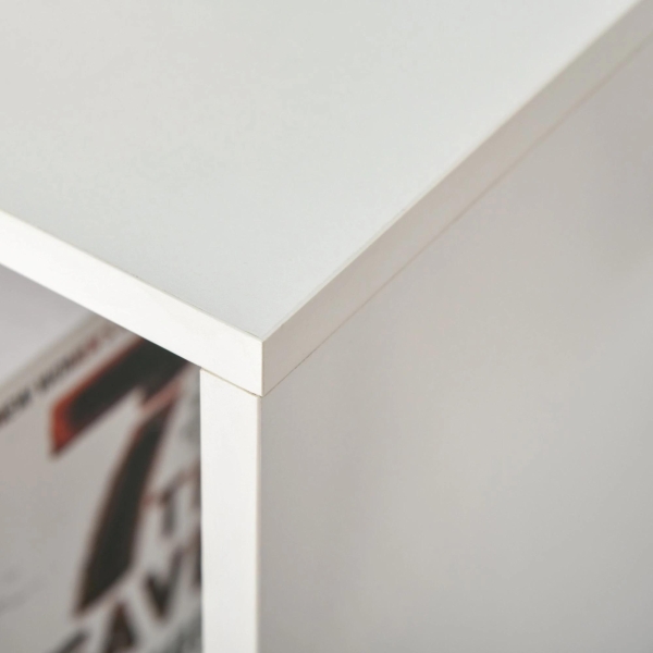 HOMCOM Estante para Livros Estante de Madeira de 3 Níveis com 6 Compartimentos de Armazenamento 65,5x30x97,5cm Branco - Image 8