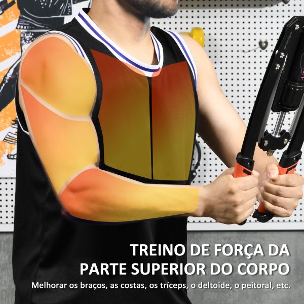 SPORTNOW Extensor de Peito com Resistência Ajustável 10-200 kg para Treino em Casa 43x16x5 cm Preto - Image 5