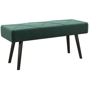 HOMCOM Banco de Pé de Cama Multifuncional e Moderno Banco de Dormitório com Pés de Aço e Assento Acolchoado 100x36x45 cm Verde
