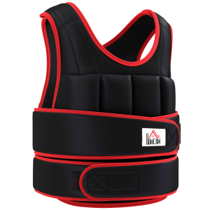 HOMCOM Colete de treinamento Máximo de 15 kg Velcro Cinto duplo