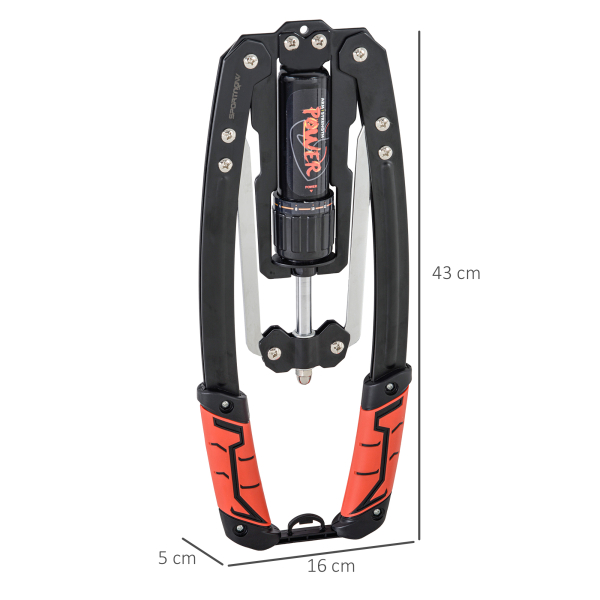 SPORTNOW Extensor de Peito com Resistência Ajustável 10-200 kg para Treino em Casa 43x16x5 cm Preto - Image 3