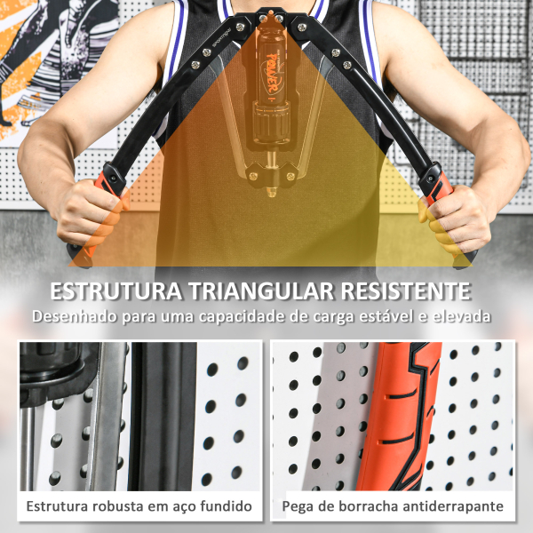 SPORTNOW Extensor de Peito com Resistência Ajustável 10-200 kg para Treino em Casa 43x16x5 cm Preto - Image 6