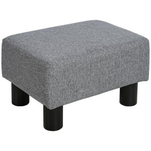 HOMCOM Apoio para os Pés de Sala de Estar Banco Retangular com Estrutura de Madeira para Sala de Estar 40x30x24 cm Cinzento