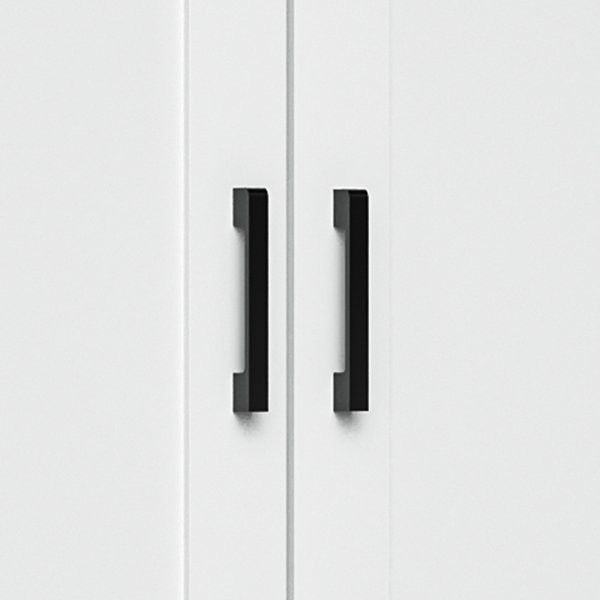 HOMCOM Armário de Sala de Estar Moderno Armário de Armazenamento com 2 Portas Prateleira Ajustável e Base Elevada 60x30x90 cm Branco - Image 9