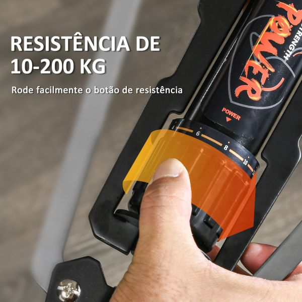 SPORTNOW Extensor de Peito com Resistência Ajustável 10-200 kg para Treino em Casa 43x16x5 cm Preto - Image 4