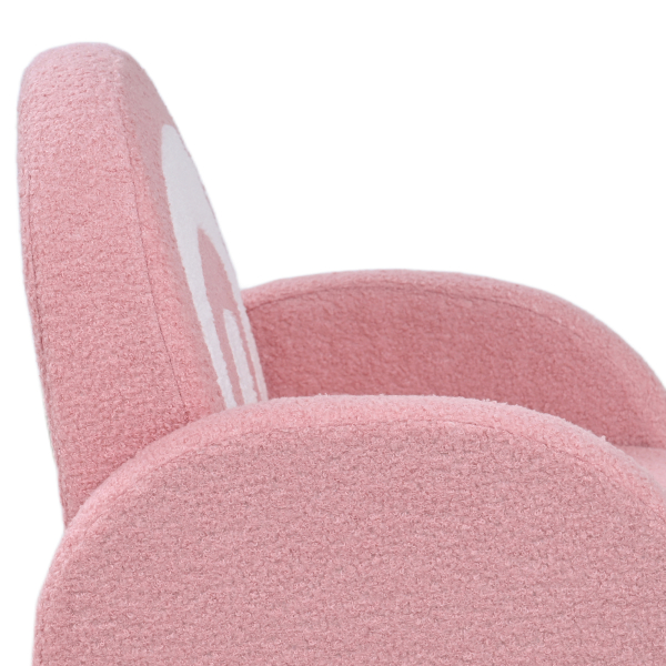 AIYAPLAY Poltrona para Crianças com Encosto em Forma de Arco-Íris Sofá para Crianças Tecido Suave em Borrego 45x41x52 cm Rosa - Image 8