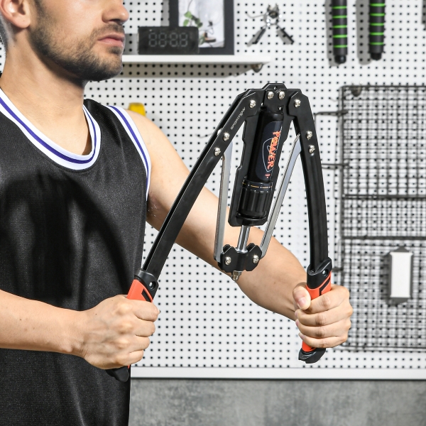 SPORTNOW Extensor de Peito com Resistência Ajustável 10-200 kg para Treino em Casa 43x16x5 cm Preto - Image 2