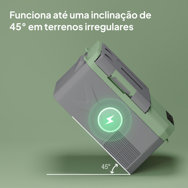 Outsunny Geleira Portátil Elétrica 17,5L -20℃ a +20 ℃ 12V/24V Mini Geleira com Rodas Compressor e Ecrã LED Tátil 61x34x32,4 cm Cinza e Verde - Image 8