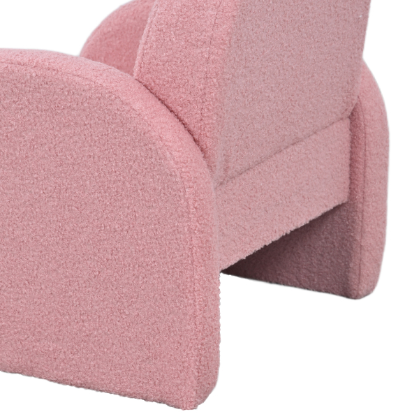 AIYAPLAY Poltrona para Crianças com Encosto em Forma de Arco-Íris Sofá para Crianças Tecido Suave em Borrego 45x41x52 cm Rosa - Image 9