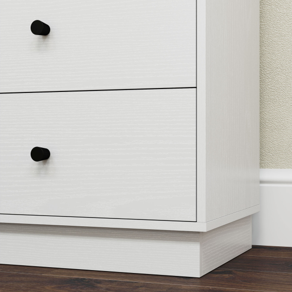 HOMCOM Cómoda com 5 Gavetas Cómoda de Quarto Estreita com Anti-Tombo Gaveteiro Alto para Sala de Estar Corredor 47x29x95 cm Branco - Image 9