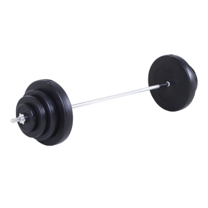 HOMCOM Barra de Pesos 70 kg Ajustáveis com 8 Discos de 1,5kg 5kg 10kg 15kg e 1 Barra para Treino de Força 170x40,5x40,5 cm Preto