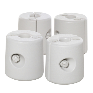 Outsunny Conjunto de 4 Pesos para Tendas Dobráveis Suportes Enchíveis com 9 kg de Água com Maçanetas de Fixação Ø22/24x25 cm Branco