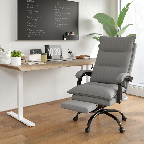 Vinsetto Cadeira de Escritório com 6 Pontos de Massagem e 5 Modos Reclinável com Função de Aquecimento 66x74x114-121,5 cm Cinza - Image 2