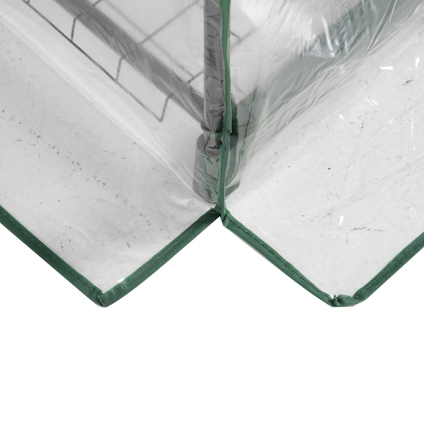Outsunny Estufa de Jardim Vertical 69x49x193cm com 5 Prateleiras Estufa para Plantas e Cultivos com Cobertura Transparente e Verde de PVC e Aço Preto - Image 7