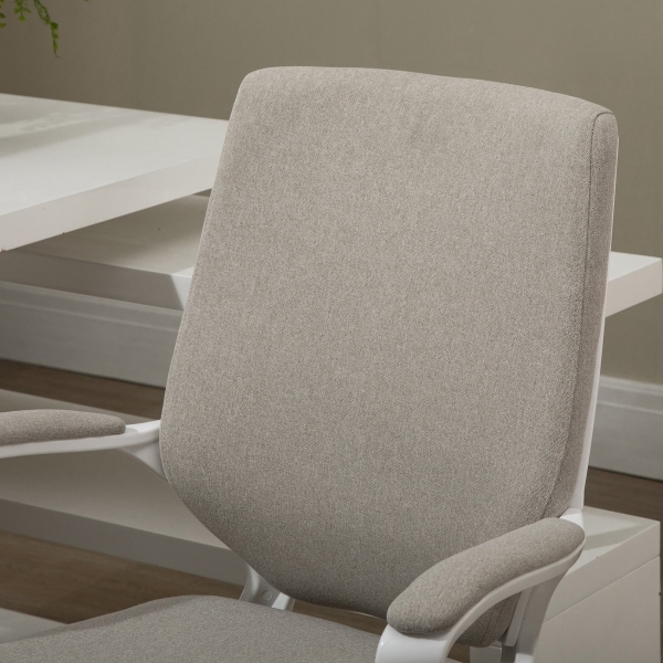 Vinsetto Cadeira de Escritório Ergonómica Giratória e com Altura Ajustável e Suporte Lombar 62x69x92-100 cm Bege - Image 8