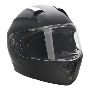HOMCOM Capacete de Moto Integral Tamanho XL-61/62cm Capacete de Motocicleta com Dupla Viseira Cabeçote Anticolisão com Certificação Europeia Unisex Cor Preta