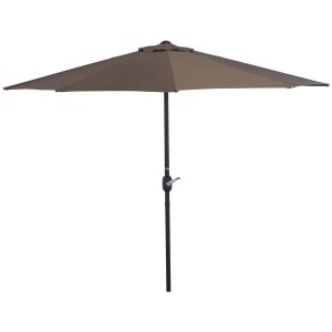 Outsunny Chapéu de Sol Semicircular 269x138x236cm Chapéu de Sol à Manivela para Jardim Terraço Pátio Piscina Café