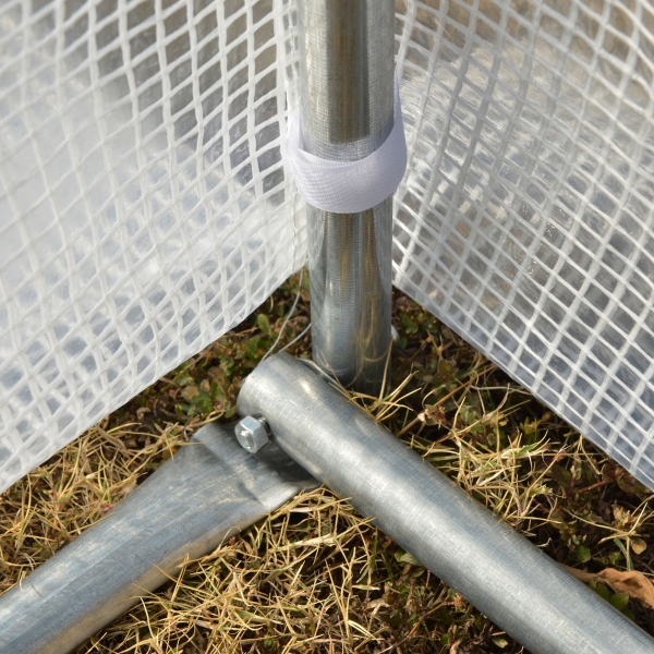 Outsunny Estufa Tipo Túnel de Jardim 6x3x2m com Porta Enrolável 12 Janelas Cobertura de PE 140g/m² e Metal Galvanizado para Cultivos de Plantas Verduras Branco - Image 8