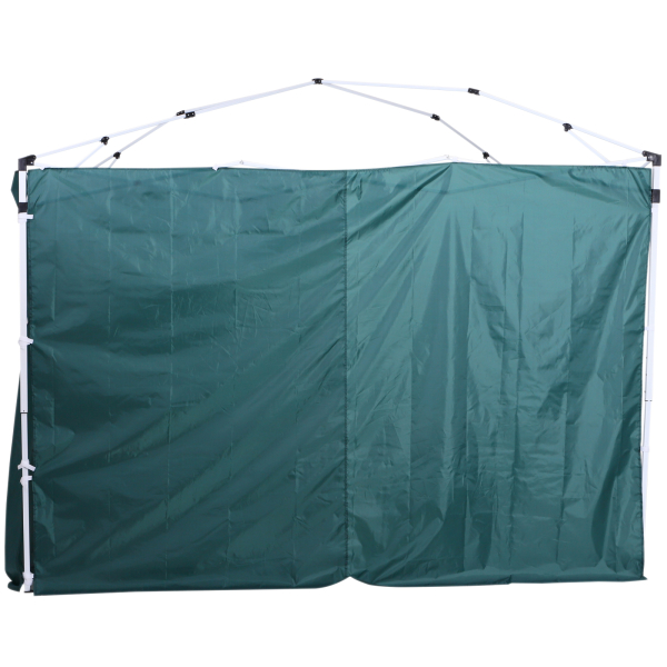 Outsunny 2 Paredes Laterais para Tenda 3x3 m Parede Lateral de Substituição de Tecido Oxford com Janela 300x200 cm Verde - Image 8