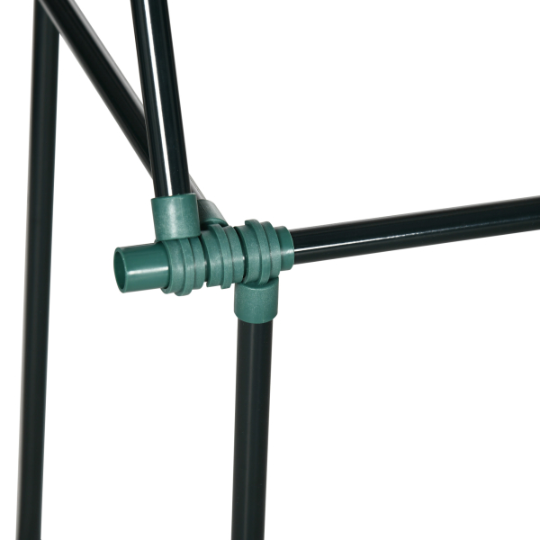 Outsunny Conjunto de 3 Suportes para Plantas Trepadeiras Torre de Treliça para Plantas Frutas Verduras 38x38x182 cm Verde - Image 8