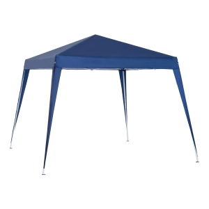 Outsunny Tenda Dobrável Tenda com Desenho Pop Up para Jardim Campismo Festas Eventos Aço e Oxford 297x297x250 cm Azul