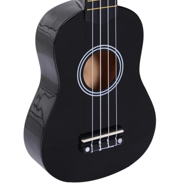 HOMCOM Ukelele de 21 Polegada para Iniciantes com Cordas de Nylon 53X17,5X6,2 cm Preto - Image 7