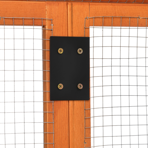 PawHut Galinheiro para Exterior 140x88,5x106 cm para 1-3 Galinhas com Estrutura de Madeira e 2 Portas com Fechadura  Madeira - Image 9