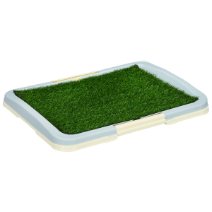 PawHut Sanita para Cães com Relva Artificial Grade e Bandeja Desmontável para Adestramento de Cães 63x48,5x6 cm Multicor
