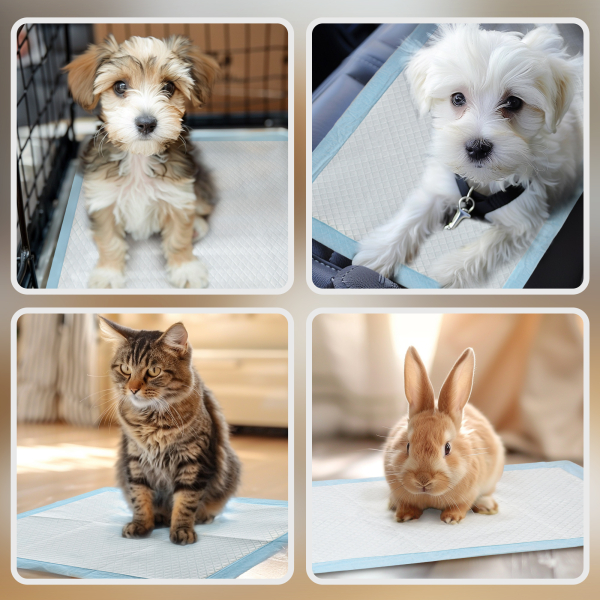 PawHut Resguardos de Treino Animais de Estimação 100 Unidades 45x30 cm Resguardos Absorventes para Cães com 6 Camadas Azul - Image 7