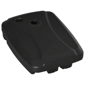 Outsunny Base de Chapéu de Sol com 2 Rodas Preenchível com Água 60kg Areia 68kg Misto 75kg Suporte de Chapéu de Sol para Jardim Pátio Terraço 80x60x15cm Preto