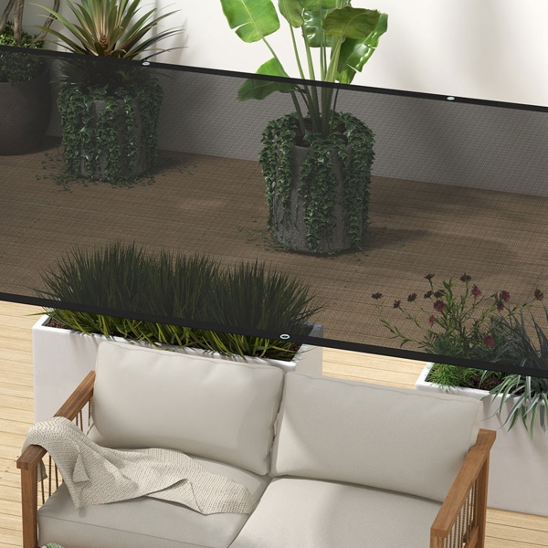 Outsunny Vela de Sombra Retangular 3x2 m Toldo Vela para Jardim Proteção Solar 65% Transpirável e Anticongelante para Pátio Preto - Image 9