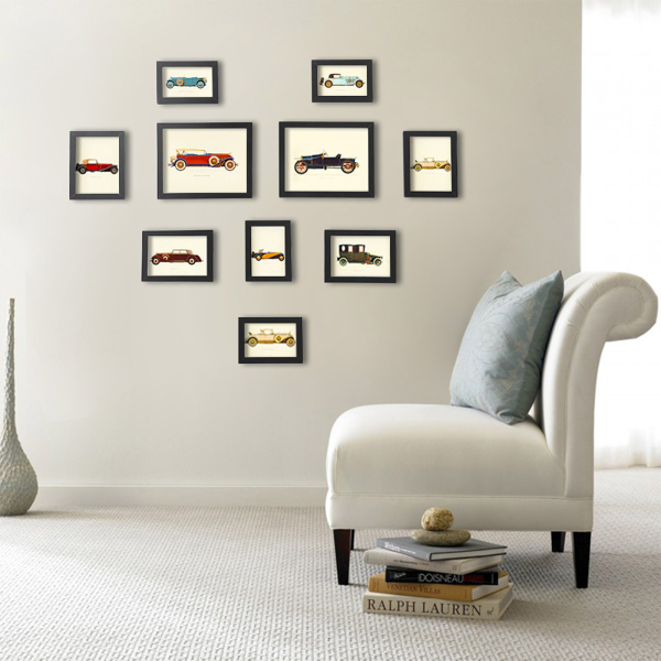 Conjunto de 10 molduras para fotos SONGMICS - Duas de 20 x 25 cm (8" x 10"), Quatro de 13 x 18 cm (5" x 7"), Quatro de 10 x 15 cm (4" x 6"), Preto RPF310H - Image 3